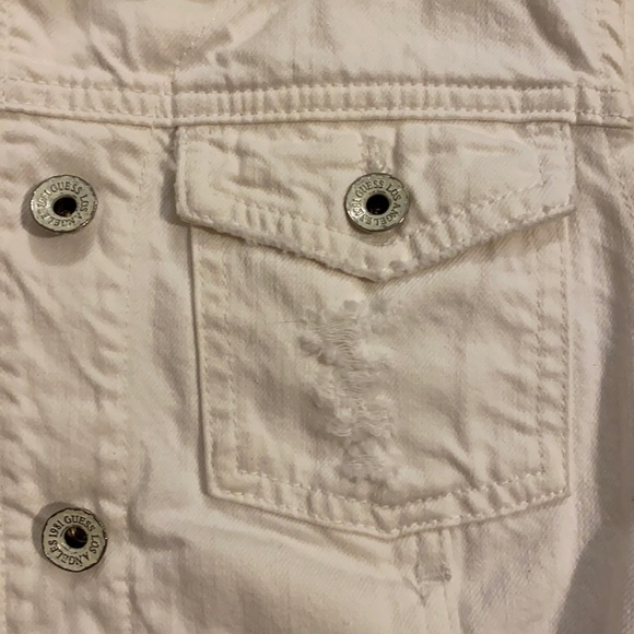 Guess White Jean Vest - Picture 3 of 9